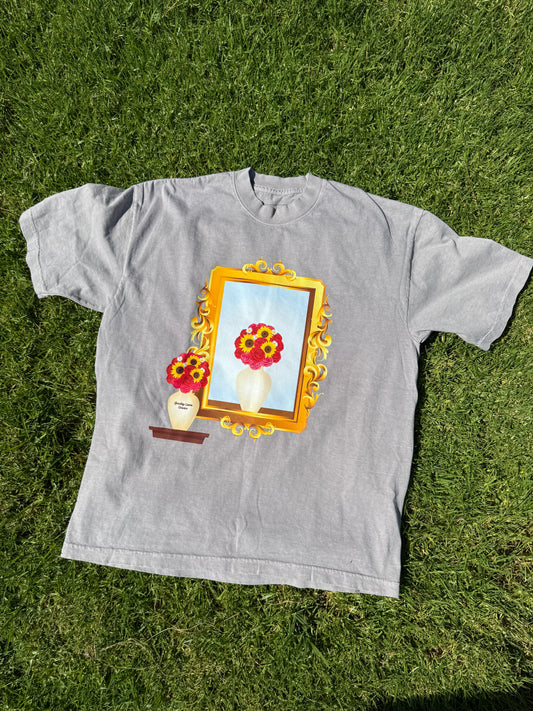 Silver “WATER YOUR OWN FLOWERS” T-shirt
